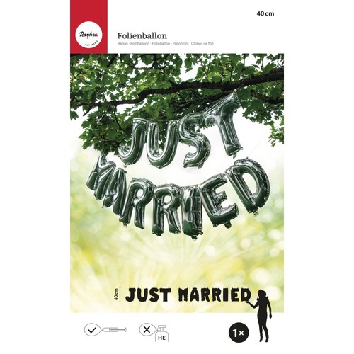 Folienballons just married - just,
