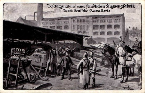 Flugzeug deutscher - ak,