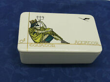 Wächtersbach Keramik Deckeldose für Lufthansa Äquator Flug Sarotti Reklame 1960