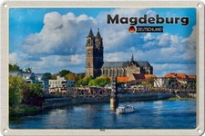 Blechschild städte magdeburg - blechschild,