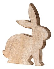 Hase Mangoholz Holz Osterhase Osterdeko Dekoaufsteller Deko Figur Frühling