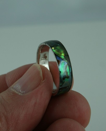 Paua muschel ring - paua,