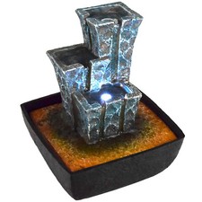 Zimmerbrunnen Wasserspiel Tischbrunnen Wasserwand LED Beleuchtung Brunnen leise