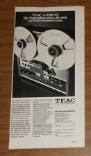 Seltene Werbung TEAC A-3300 SX HiFi Viertelspur Stereo Tonbandmaschine 1977