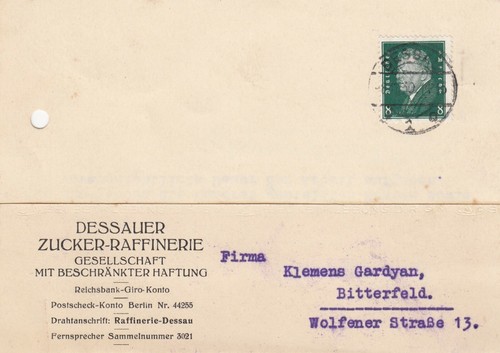 Dessau postkarte 1930 - dessau,,