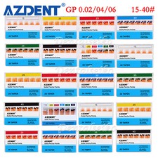 Dental Gutta Percha Points Root Canal Endodontic Treatment .02/.04/.06 Taper