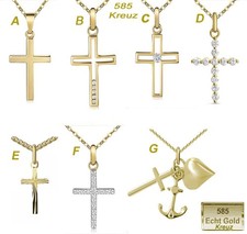 Kreuz Anhänger ECHT 585 Gold