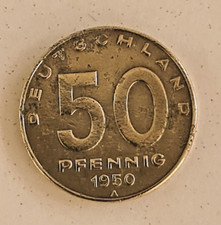 MÜNZE, Deutschland, DDR  50 Pfennig  1950 A