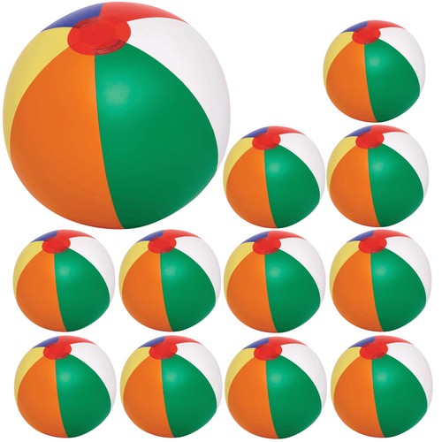 12x wasserball aufblasbar bunt - 12x,