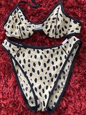 JOOP! Bikini ANIMAL PRINT GEPARD Gr.36 oder XS wie NEU große Logos ohne Bügel ?