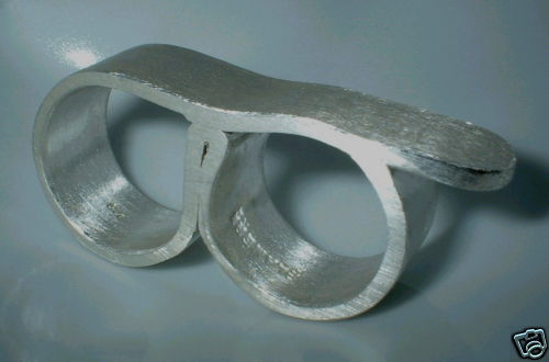 Ring für zwei finger - finger,, silber