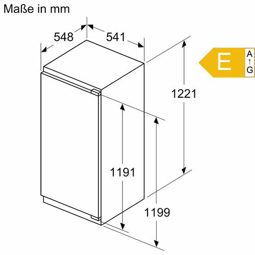 Einbaukühlschrank 204l weiß - einbaukühlschrank,