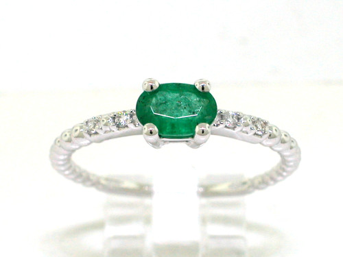 Smaragd ring 585 weißgold - ring,