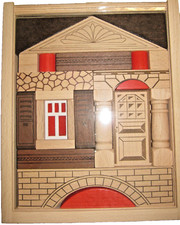 Holzbausteine  Baukasten Antik