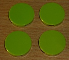 Lego 4 Round Tiles 2x2 in Lime