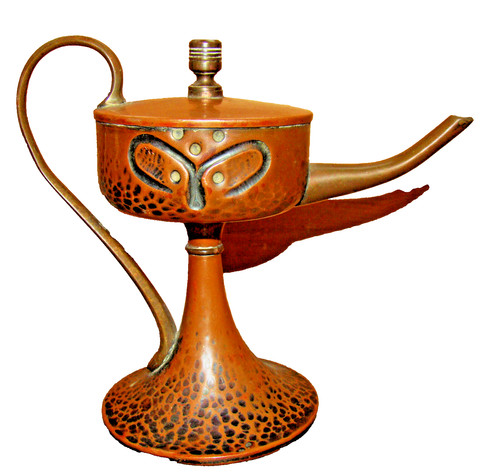 öllampe kupfer und - Öllampe, 1