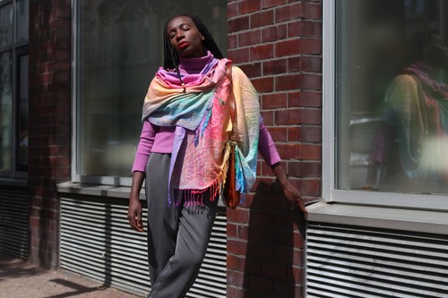 Vintage regenbogen pashmina - vintage,