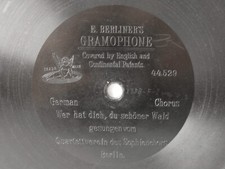 78rpm E. BERLINER GRAMOPHONE 7" - QUARTETTVEREIN DES SOPHIENCHORS BERLIN 1901