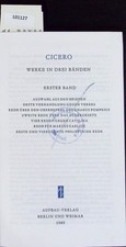 Werke; Bd. 1. Cicero, Marcus Tullius: