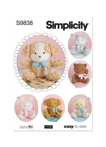 Simplicity 9838 plüschtiere - simplicity,