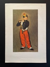Manet "Der Pfeiffer" - Louvre Paris - alter Kunstdruck 1940er