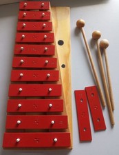Sonor Glockenspiel  - Xylofon (Rot) 3 Schlegel - OVP