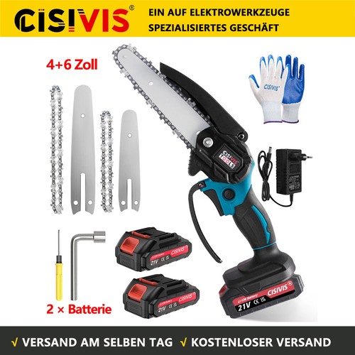 Mini akku kettensäge zoll - kettensäge, 6+4