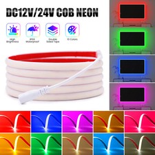 12V 24V COB Neon LED Streifen Strip Band Außen Wasserdicht IP68 Keine Lichtpunkt