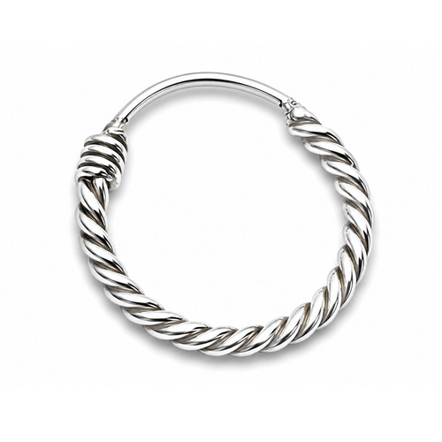 Weißgold nasenreif 22 g - weißgold,