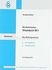 Karteikarten Strafrecht BT I von Karl-Edmund Hemmer,... | Buch | Zustand wie neu