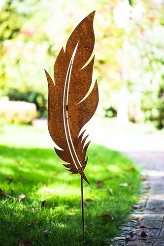 Feder gartenstecker rost - gartenstecker,