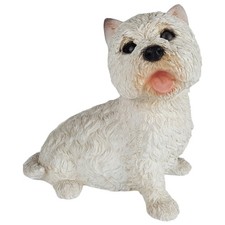 Castagna Kollektion 1994 Kunststein Deko Figur Hund weiß