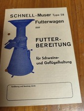 Schnell Muser Futterwagen Type 58 Futter Bereitung Schweine geflügel prospekt 25