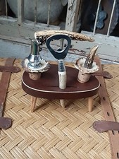 ❤ VINTAGE  50er Jahre Bar Set .. Hirschhorn .. Jagd