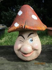 Figur  Fliegenpilz lustig Gesicht Keramik 23x23x30 cm  Neu Pilz Herbstdeko Dekor