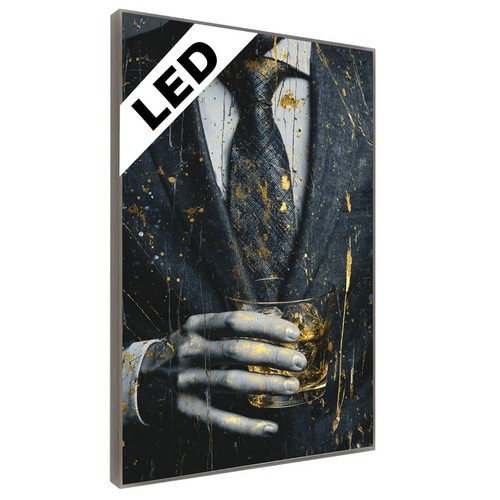 Led wandbild whisky anzug - whisky,