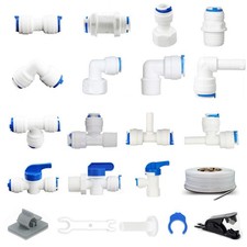 1/4" 3/8" Schlauch Steckverbinder Verbinder Umkehrosmose Wasserfilter Fittings