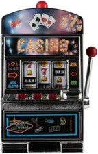 MISTER GADGET Vintage Spielautomat,  Einarmiger Bandit, Schwarz, Einheitsgröße