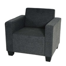 B-Ware Sessel Loungesessel Lyon, Stoff/Textil, anthrazit-grau
