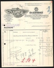 Rechnung Wittgensdorf 1939, G. A. Steinbach, Trikotagen- und Strumpfwarenfabrik 