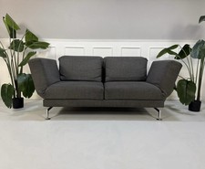 Brühl Moule Sofa Schlafsofa Designer Grau Couch Funktional Liegefunktion Stoff