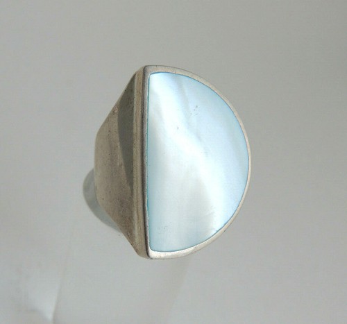 Perlmutt ring blau - perlmutt, 925