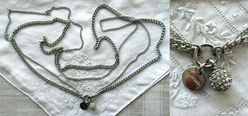 Reihiges silbernes collier - collier,