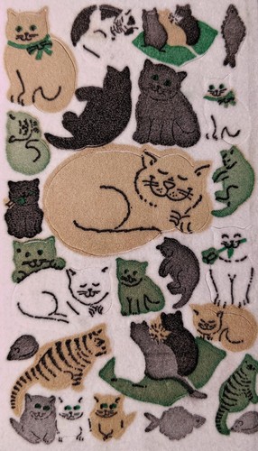 Fuzzy stoffsticker maxi - 😸fuzzy,