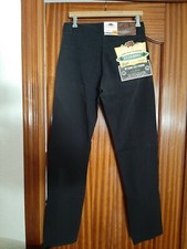 Pantalón Vaquero marca El Charro talla 30 tejido gabardina rectos unisex negro 