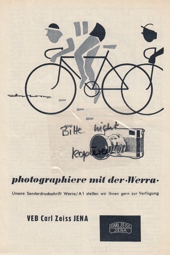 Jena werbung 1954 veb carl - jena,,