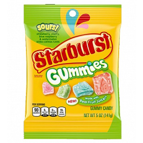 Starburst gummies sours 141g - gummies, sours!