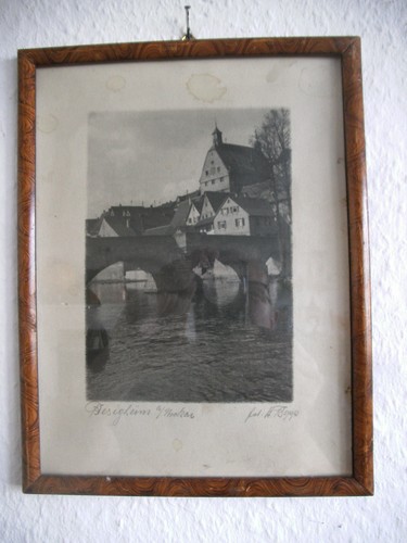 Radierung besigheim signiert - -,
