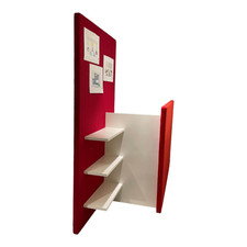 COR Chart Trennwand Regal Und Arbeitstisch Dunkelrot Hellrot White Mit Steckdose
