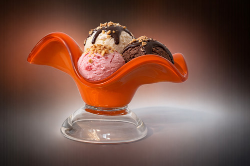 Eisglas schale red - , eisbecher